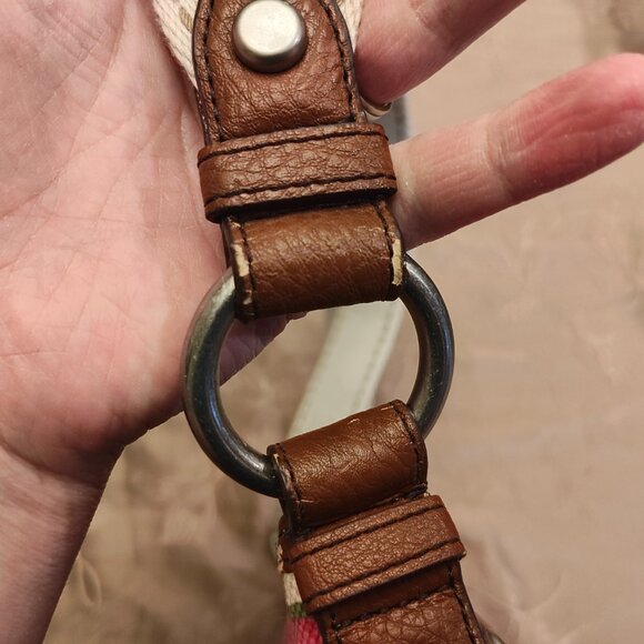 Fossil Multicolor Striped Canvas Crossbody Purse, Excellent Used Condition! - Picture 13 of 13